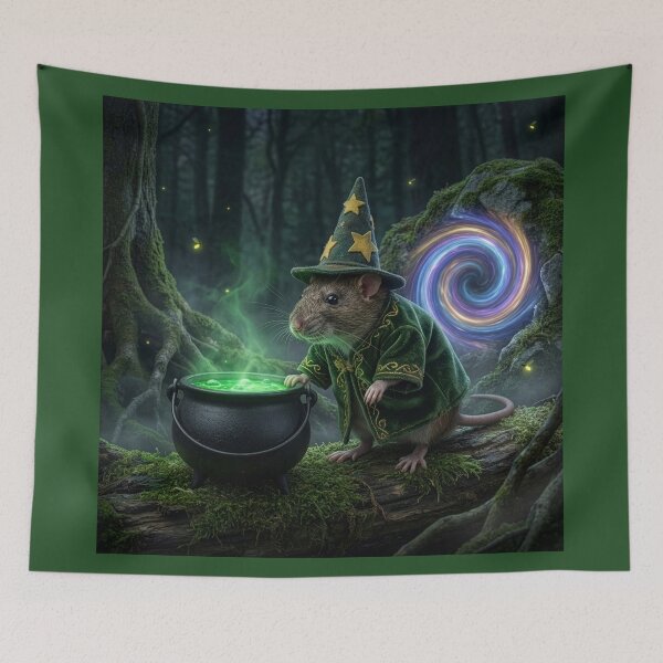 Item preview, Rat Sorcerer in the Night Forest designed and sold by Tridentulus.