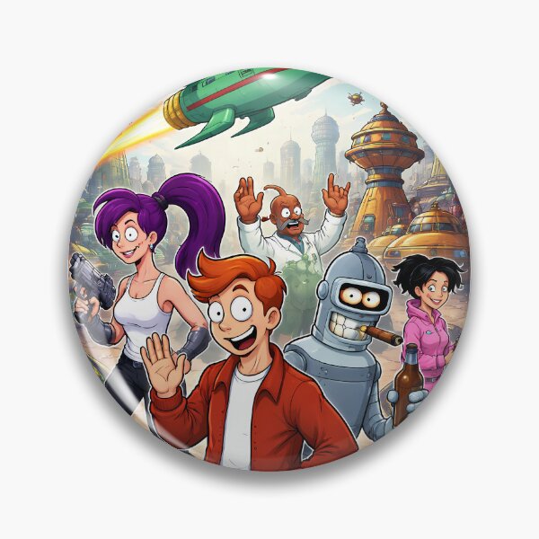Item preview, Futurama Space Adventure Crew Cartoon Fan Art designed and sold by ascendzero.