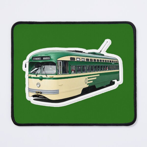 Item preview, Vintage San Francisco streetcar inspired by the iconic F-line along Market Street and the Embarcadero. designed and sold by PIXEL POP DESIGNS - Beyond the Norm!.
