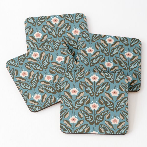 Item preview, Muted Earth Tone Floral Pattern – Scandinavian Folk Botanical Design designed and sold by joleyjl.