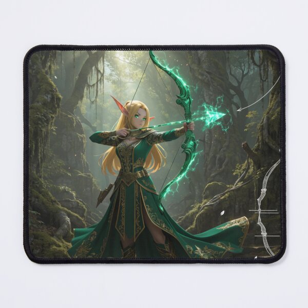 Item preview, Divine Archer Forest Goddess Fantasy Art designed and sold by InkDropLabs.