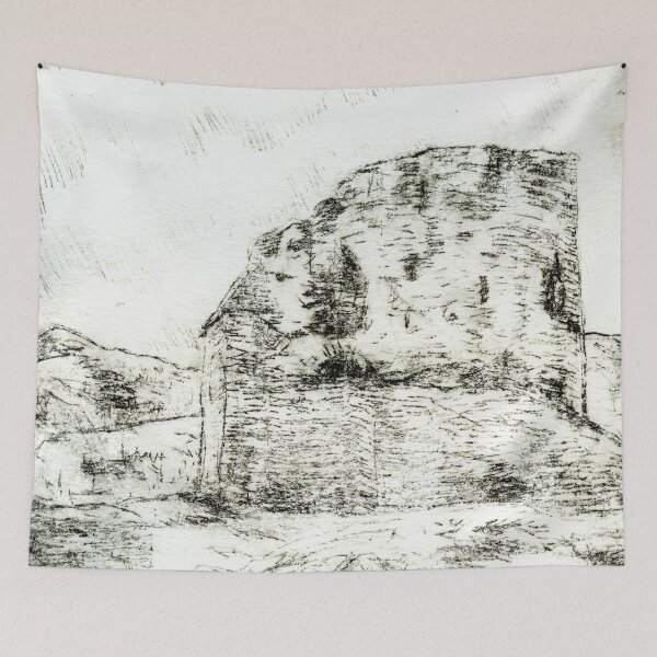 Item preview, Dry Point Print of Castell Dolbadarn Castle, Llanberis, North Wales in Sepia designed and sold by LymphomaLass.