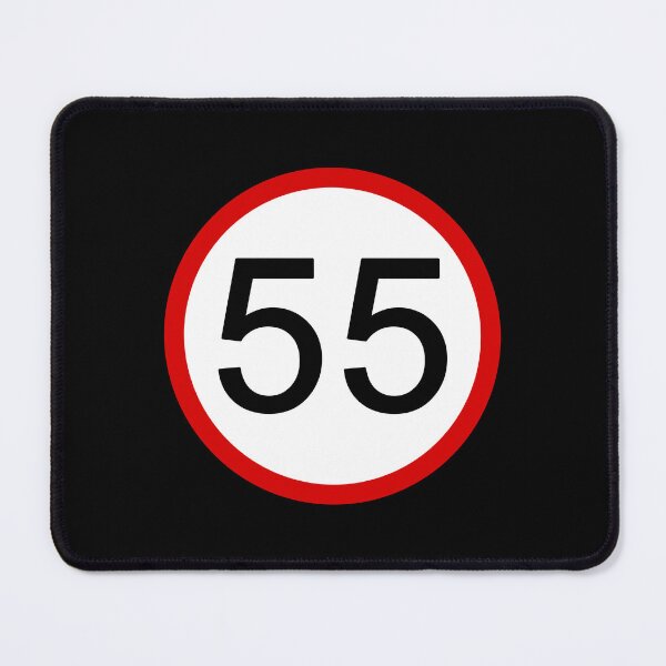 Item preview, Speed Limit 55 with Red Circle, Road Sign, Age Sign, Novelty Sign designed and sold by AASparksDesigns.