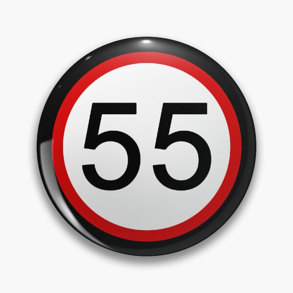 Item preview, Speed Limit 55 with Red Circle, Road Sign, Age Sign, Novelty Sign designed and sold by AASparksDesigns.