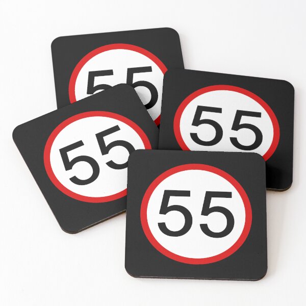 Item preview, Speed Limit 55 with Red Circle, Road Sign, Age Sign, Novelty Sign designed and sold by AASparksDesigns.