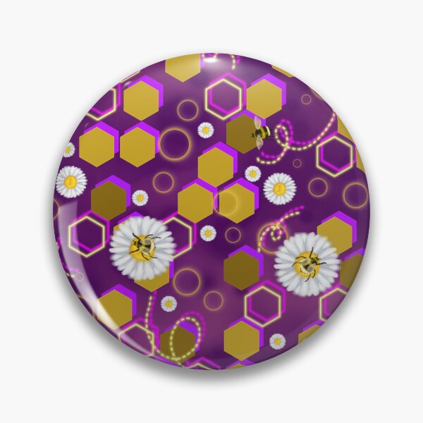 Item preview, Neon Bumblee Bees - Violet designed and sold by By Sapphire's Design.