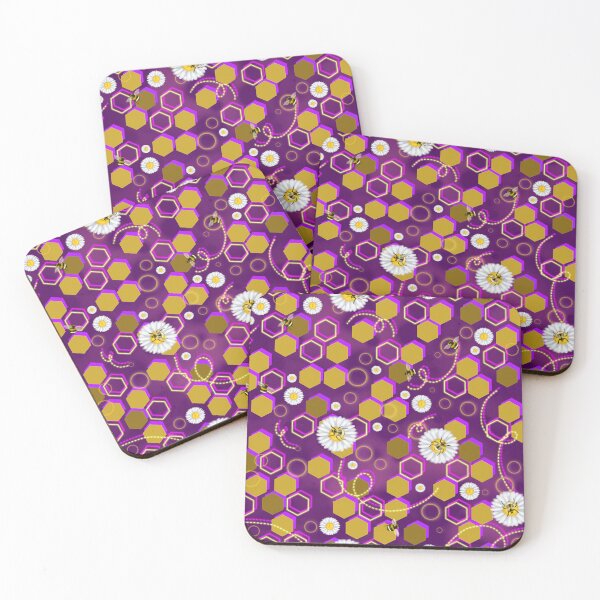 Item preview, Neon Bumblee Bees - Violet designed and sold by By Sapphire's Design.