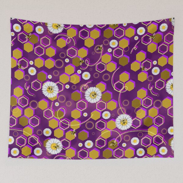 Item preview, Neon Bumblee Bees - Violet designed and sold by By Sapphire's Design.