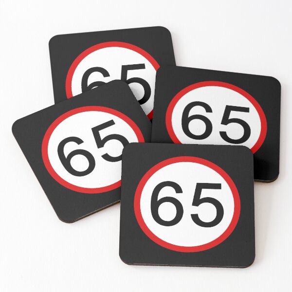 Item preview, Speed Limit 65 with Red Circle, Road Sign, Age Sign, Novelty Sign designed and sold by AASparksDesigns.