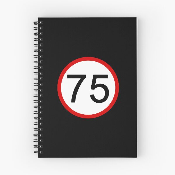 Item preview, Speed Limit 75 with Red Circle, Road Sign, Age Sign, Novelty Sign designed and sold by AASparksDesigns.