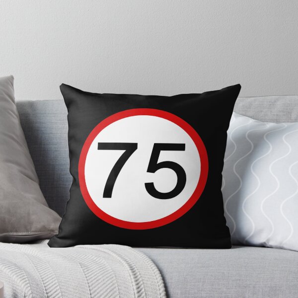 Item preview, Speed Limit 75 with Red Circle, Road Sign, Age Sign, Novelty Sign designed and sold by AASparksDesigns.