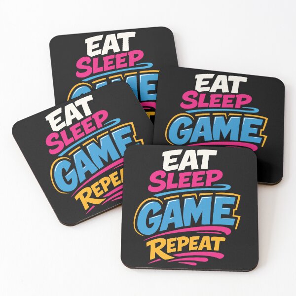 Item preview, Eat Sleep Game Repeat Gamer Retro Neon designed and sold by entinta2.