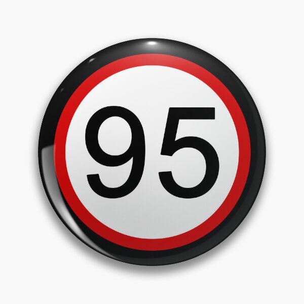 Item preview, Speed Limit 95 with Red Circle, Road Sign, Age Sign, Novelty Sign designed and sold by AASparksDesigns.