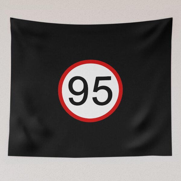 Item preview, Speed Limit 95 with Red Circle, Road Sign, Age Sign, Novelty Sign designed and sold by AASparksDesigns.