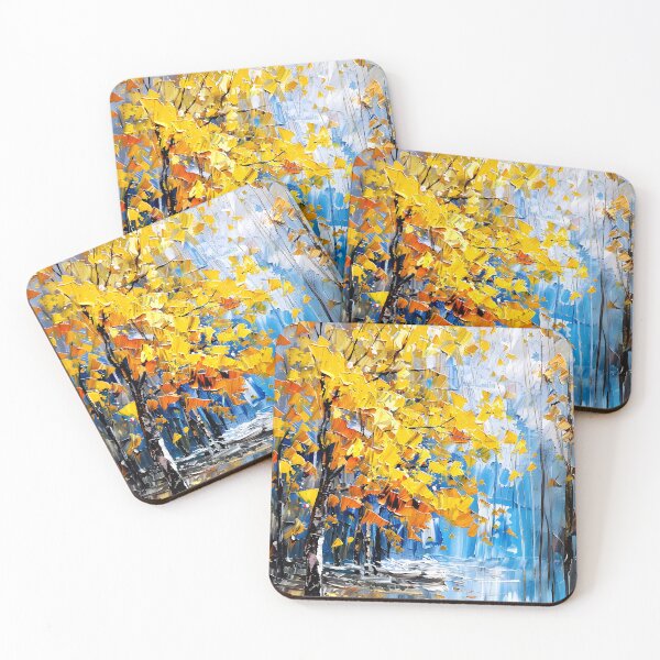 Item preview, Autumn Tree In The Rain Impasto-Style Digital Abstract  designed and sold by DEC02.