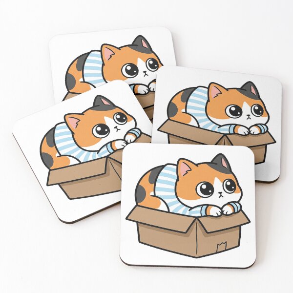 Item preview, Kawaii Cat Hiding in Tiny Box Funny Introvert Existential Dread Shirt designed and sold by Inna Myrien.