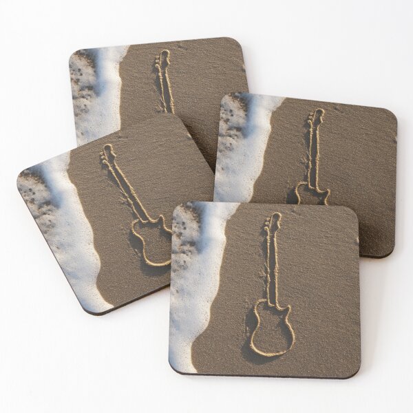 Item preview, Electric Guitar Outline In Shoreline Sand designed and sold by chase-thewave.