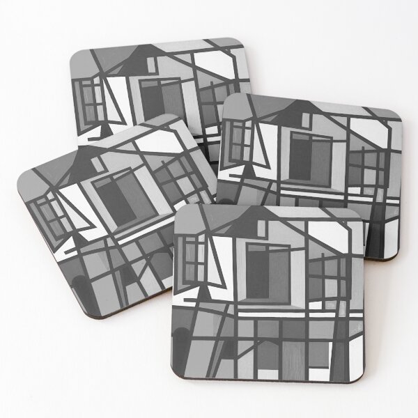 Artikelvorschau, Bauhaus Pattern in Blue Yellow Coral Retro Grid Art entworfen und verkauft von Timegraf.