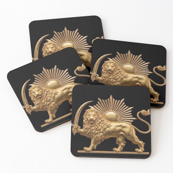 Item preview, Lion and Sun Persian Emblem Sticker (Shir-o-Khoshid) designed and sold by AI Art Cafe.