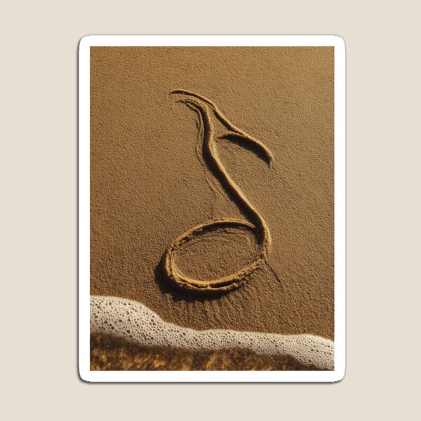 Item preview, Eighth Note Inscription In Sandy Shoreline designed and sold by chase-thewave.