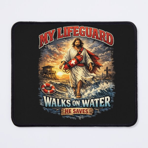Item preview, My Lifeguard Walks on Water He Saves – Jesus Christian Faith Shirt designed and sold by CanvisStudio.