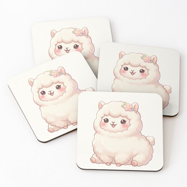 Item preview, Adorable Kawaii Alpacas – Soft Pastel Aesthetic Animal Art designed and sold by soletstudio.