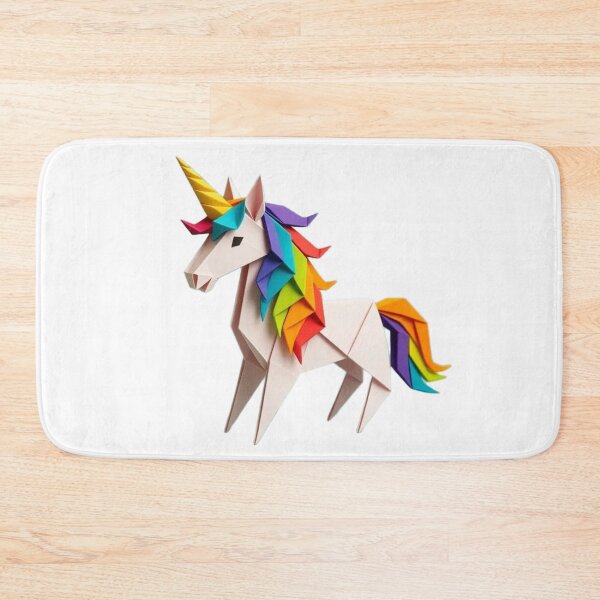 Item preview, Rainbow Origami Unicorn - 3D Geometric Paper Art Aesthetic designed and sold by RohiMade.