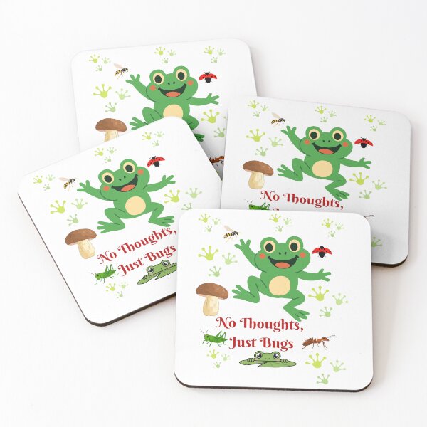 Item preview, Funny Frog No Thoughts Just Bugs Cute Frog Aesthetic Design | Frog Lover Gift | Cottagecore Animal Meme Art designed and sold by Aura Design.