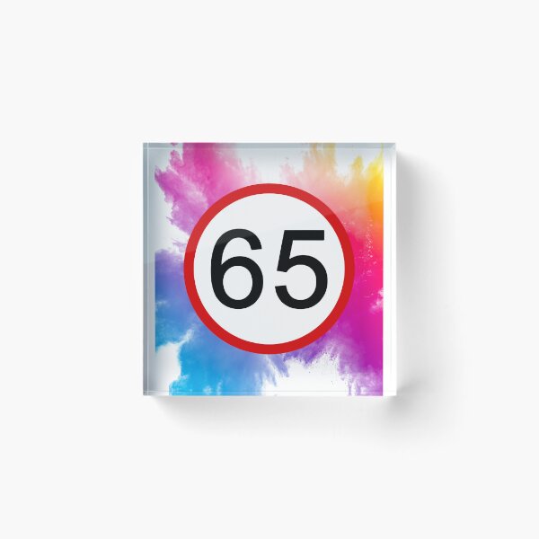 Item preview, Speed Limit 65, Road Sign, Age Sign, Novelty Sign, Rainbow  designed and sold by AASparksDesigns.