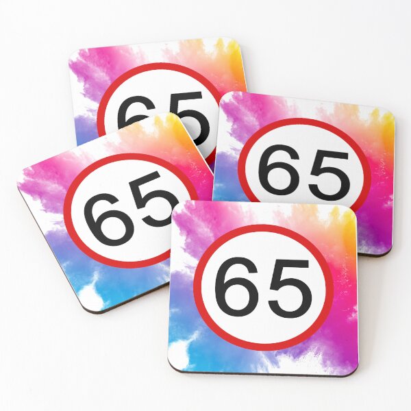 Item preview, Speed Limit 65, Road Sign, Age Sign, Novelty Sign, Rainbow  designed and sold by AASparksDesigns.