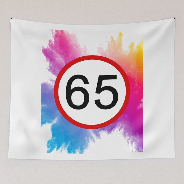 Item preview, Speed Limit 65, Road Sign, Age Sign, Novelty Sign, Rainbow  designed and sold by AASparksDesigns.