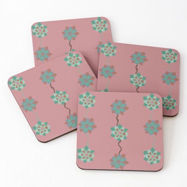 Item preview, Watercolor Vertical Stripes Greens on Pink designed and sold by Digitalmyth's Designs.