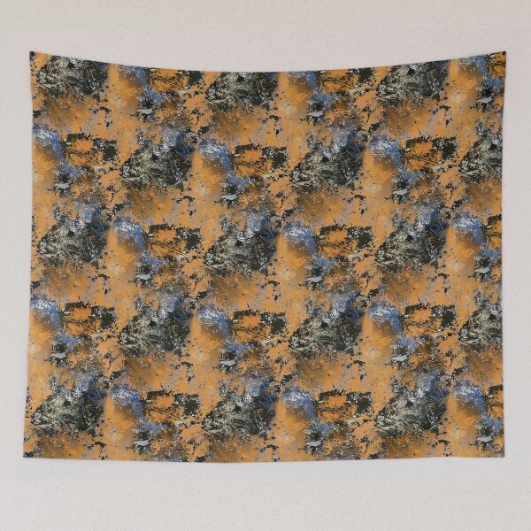 Item preview, Rustic Textured Gunge Abstract in Yellow designed and sold by Artistestella.