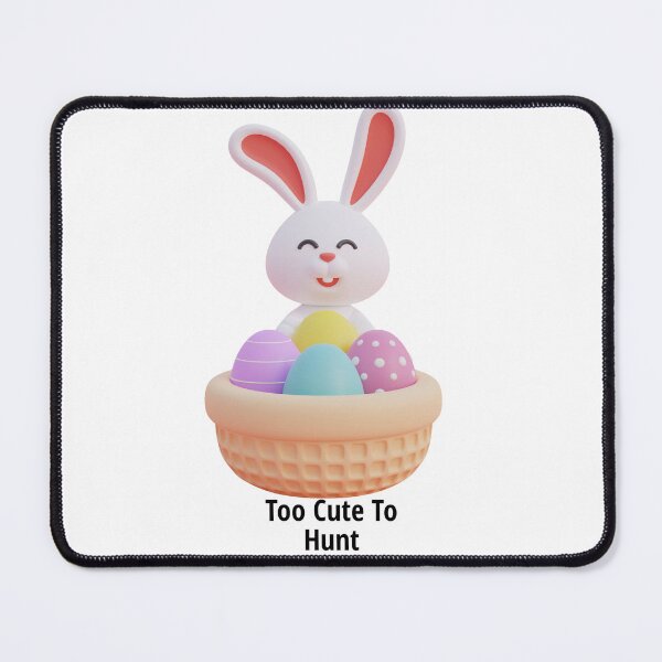 Item preview, Too Cute To Hunt Easter Bunny with Eggs Basket designed and sold by CozyMomDesigns.