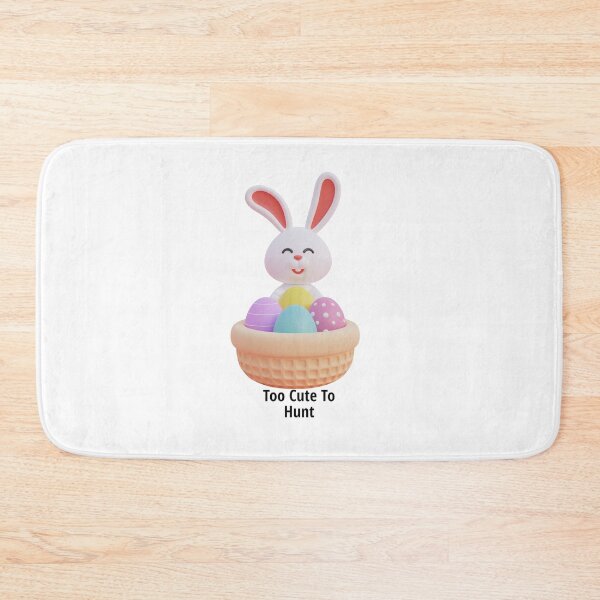 Item preview, Too Cute To Hunt Easter Bunny with Eggs Basket designed and sold by CozyMomDesigns.