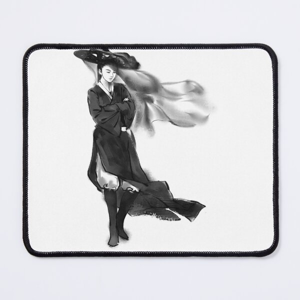 Item preview, Traditional Warrior in the Wind Ink Art designed and sold by AuraLoft.
