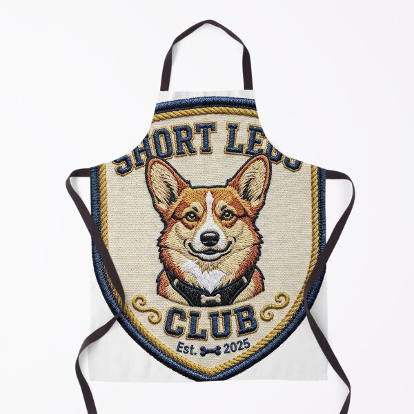 Artikelvorschau, Club der Kurzbeine – Vintage-T-Shirt mit gesticktem Wappen, Kurzbeinige Hunde (Corgi) entworfen und verkauft von Golden Chaos.