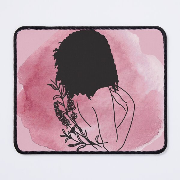 Item preview, Woman Back Profile with Pink Watercolor Splash designed and sold by AuraLoft.