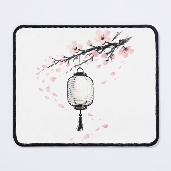 Item preview, Daylight Cherry Blossom Lantern – Sumi-e Japanese Minimal Design designed and sold by maaameee.