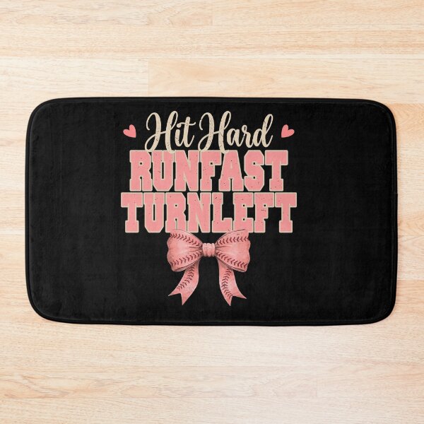 Item preview, Hit Hard Run Fast Pink Baseball Bow Shirt designed and sold by KIROSALS.