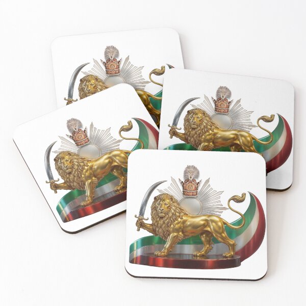 Item preview, Lion and Sun Persian 3D Emblem Sticker Sticker designed and sold by AI Art Cafe.
