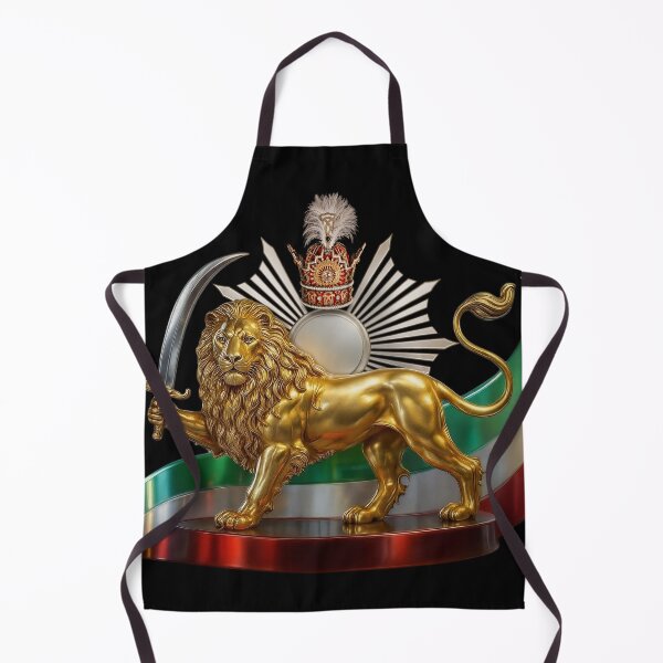 Item preview, Lion and Sun Persian 3D Emblem Sticker Sticker designed and sold by AI Art Cafe.