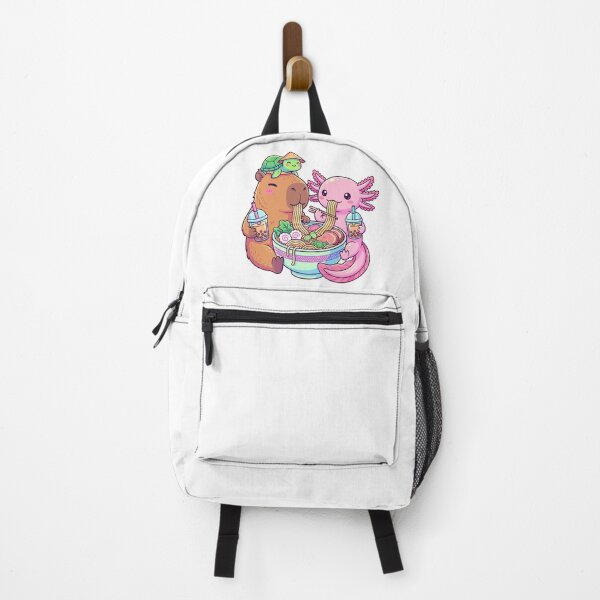 Item preview, Kawaii Ramen Boba Friends Capybara Axolotl Turtle designed and sold by EverkindInk.