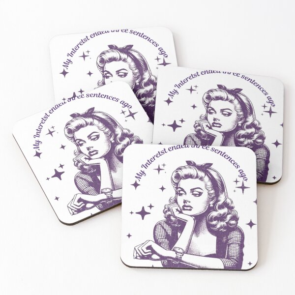 Item preview, My Interest Ended Three Sentences Ago - Sarcastic Vintage Retro Woman designed and sold by QuietLines17.