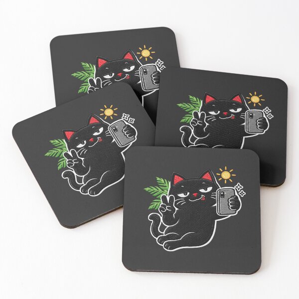 Item preview, Selfie black Cat | Cute Tropical Summer Design designed and sold by ColorSplash123.
