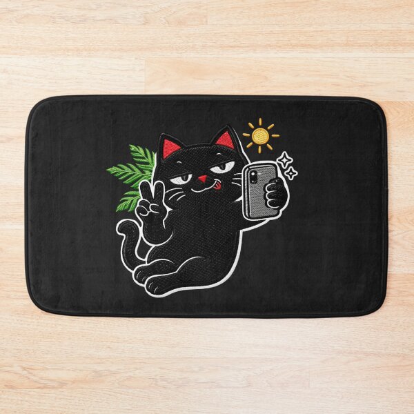 Item preview, Selfie black Cat | Cute Tropical Summer Design designed and sold by ColorSplash123.