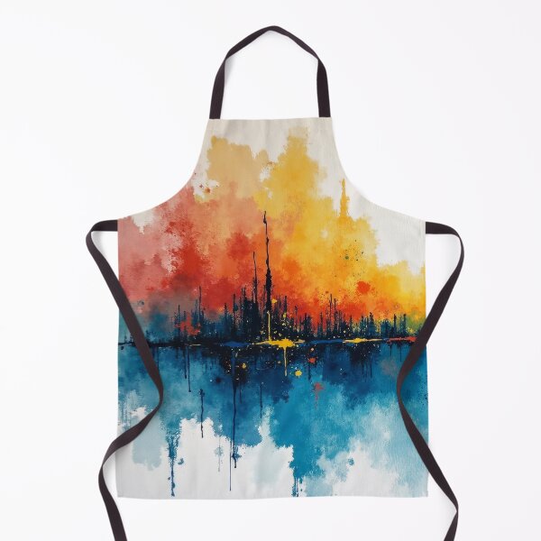 Item preview, Futuristic Urban City Colorful Abstract Splatter Digital Painting designed and sold by DEC02.