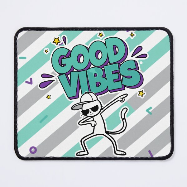 Item preview, Good Vibes Dabbing Cat Cool Cartoon designed and sold by Taridesign.