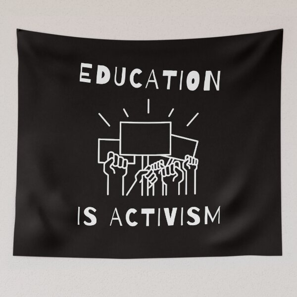 Item preview, Education Is Activism – Minimalist Protest Statement Shirt designed and sold by DoodleDarling.