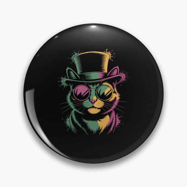 Item preview, Mardi Gras Cat With Hat And Glasses Men Women Kids designed and sold by Rrettgison.